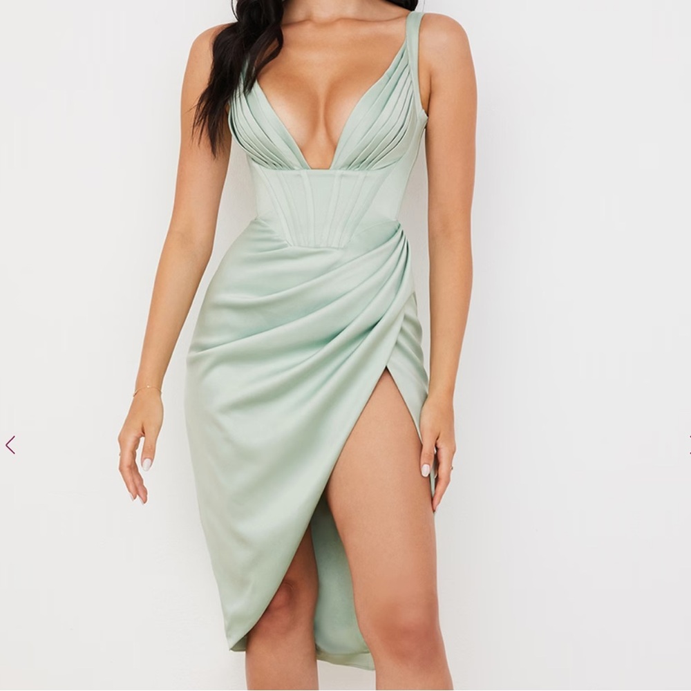House of CB Sage Green Midi Dress